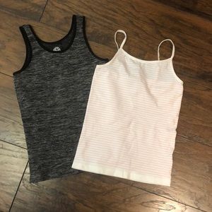 Set of 2 girls spandex/poly tank tops